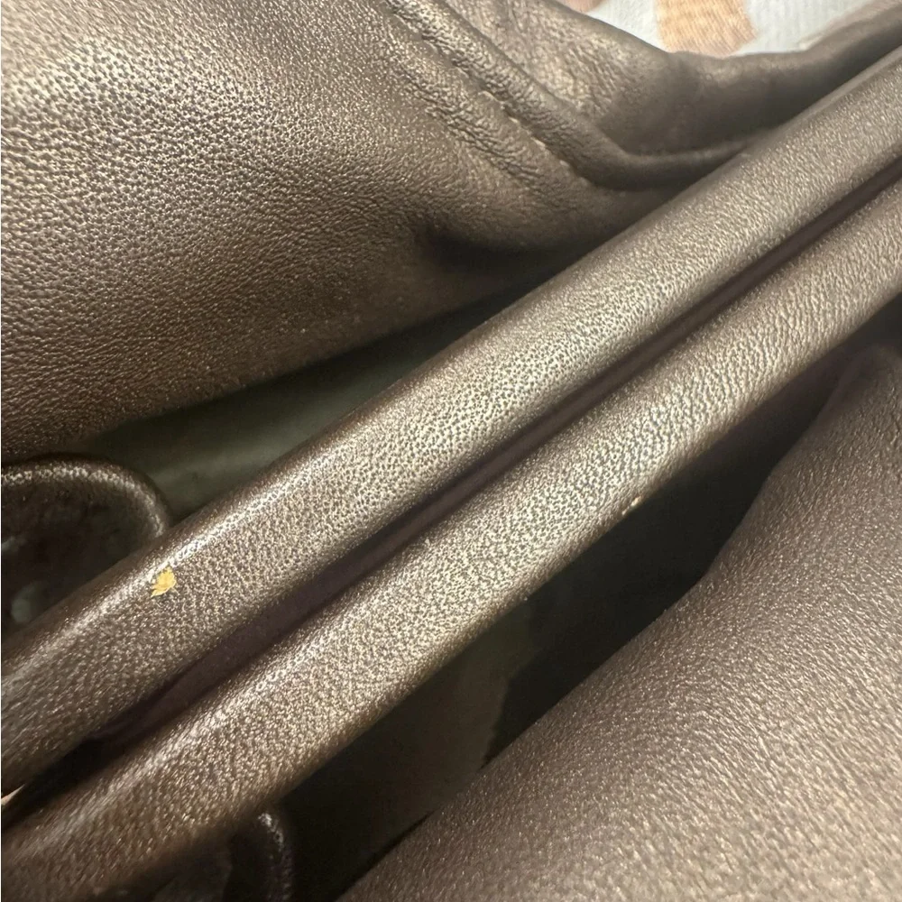 Coach Parker Shimmer Copper Rose Gold Center Kisslock Signature C Shoulder Purse - Picture 11 of 12